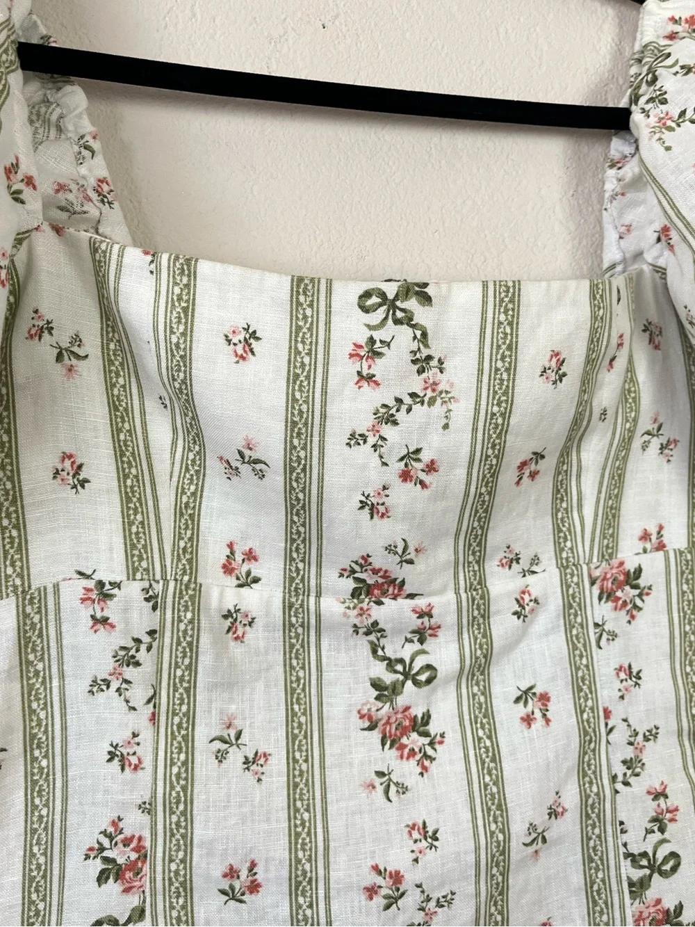 Reformation Arancini Puff Sleeve Top Heath Floral Renaissance Milkmaid Peasant